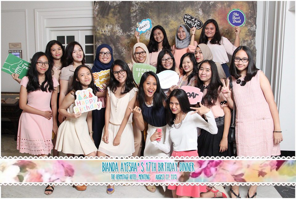 Photobooth ID Jakarta Bianda Ayesha Sweet17th Birthday Dinner