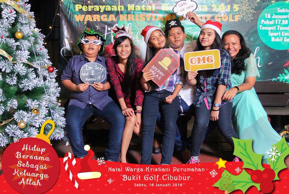 Photobooth ID Jakarta Natal Bersama Warga Kristiai Perumahan Bukit Golf Cibubur