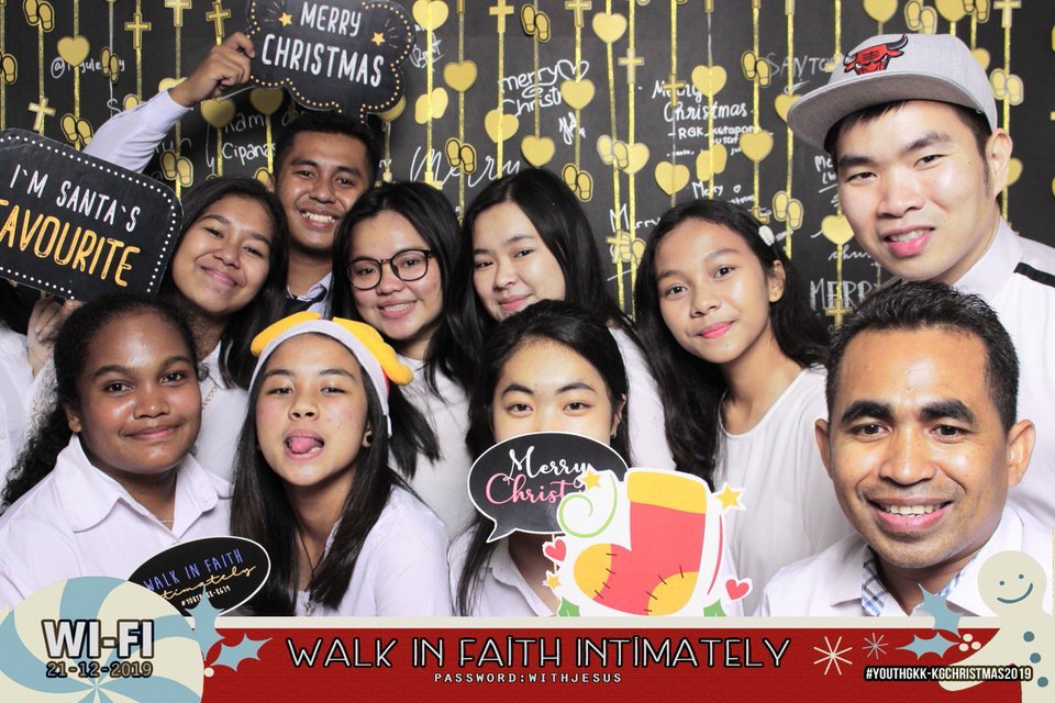 Photobooth Jakarta Walk In Faith Intimately YOUTHGKK KGCHRISTMAS2019 Gereja Pos Ketapang Kelapa Gading