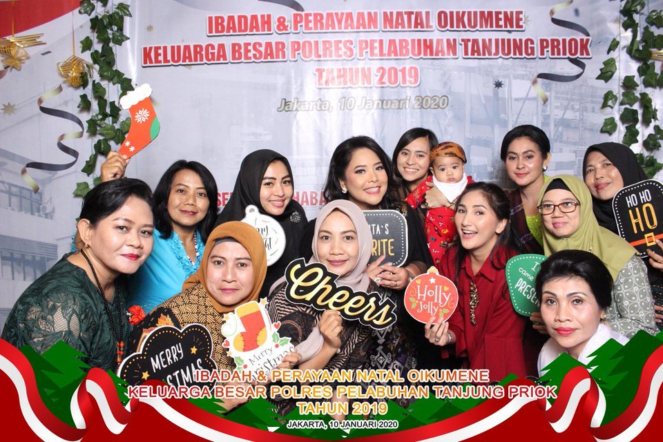 Photobooth Jakarta Ibadah And Perayaan Natal Oikuemene Keluarga Besar Polres Pelabuhan Tanjung Priok Tahun 2019 Indonesia Maritime Museum