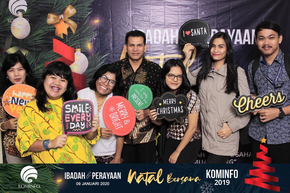 Photobooth Jakarta Ibadah Perayaan Natal Bersama KOMINFO 2019 Kementrian Komunikasi Informatika