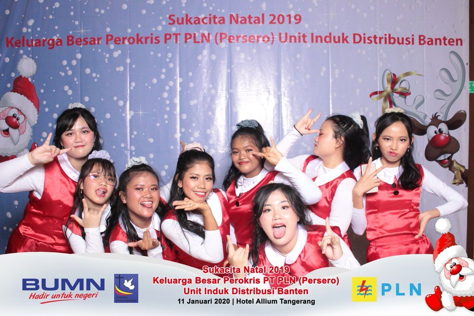Photobooth Jakarta Sukacita Natal 2019 Keluarga Besar Perokris PT PLN Persero Unit Induk Distribusi Banten Hotel Allium Tangerang